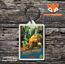 Super Off-Road Retro NES Game Cover Art Gaming Keyring
