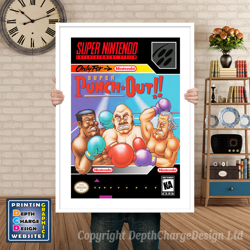 Super Punch Out Super Nintendo GAME INSPIRED THEME Retro Gaming Poster A4 A3 A2 Or A1
