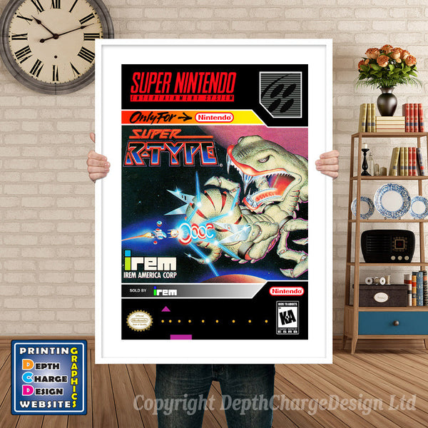 Super Rtype Super Nintendo Game Inspired Theme Retro Gaming Poster