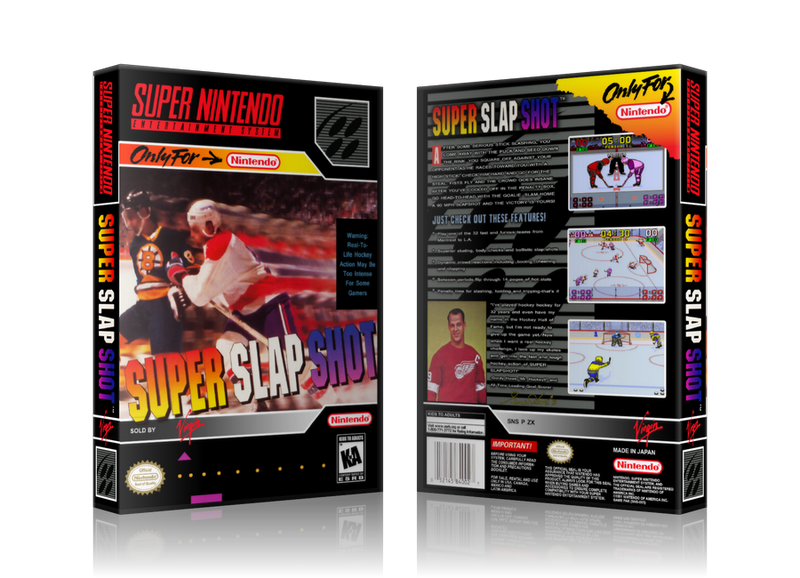 Super Slap Shot Replacement Nintendo SNES Game Case Or Cover