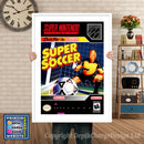 Super Soccer Super Nintendo GAME INSPIRED THEME Retro Gaming Poster A4 A3 A2 Or A1