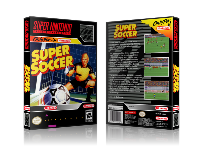 Super Soccer Replacement Nintendo SNES Game Case Or Cover