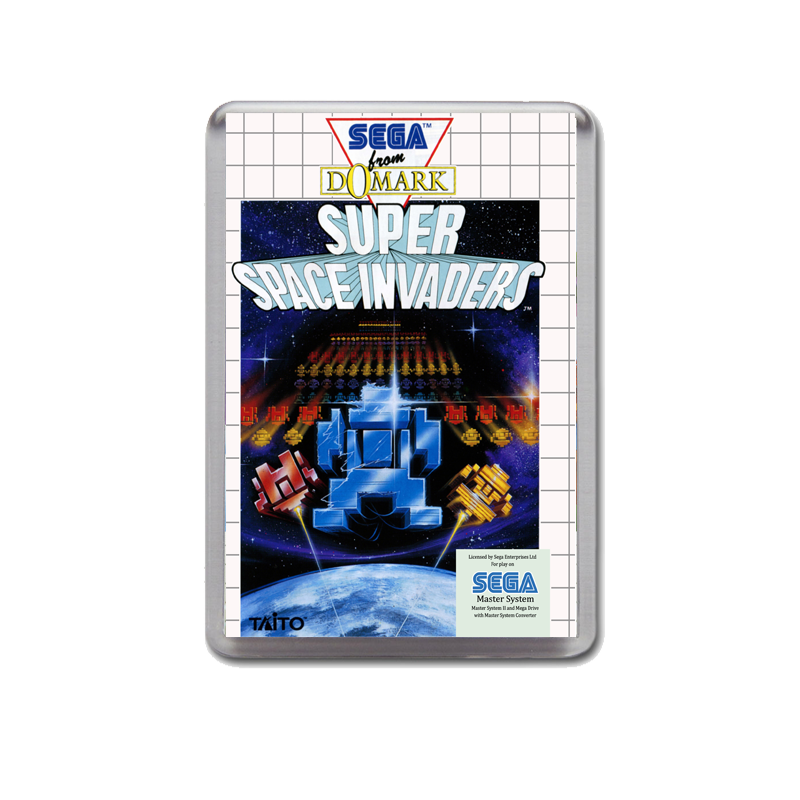 Super Space Invaders Sega Master System Game Inspired Fridge Magnet