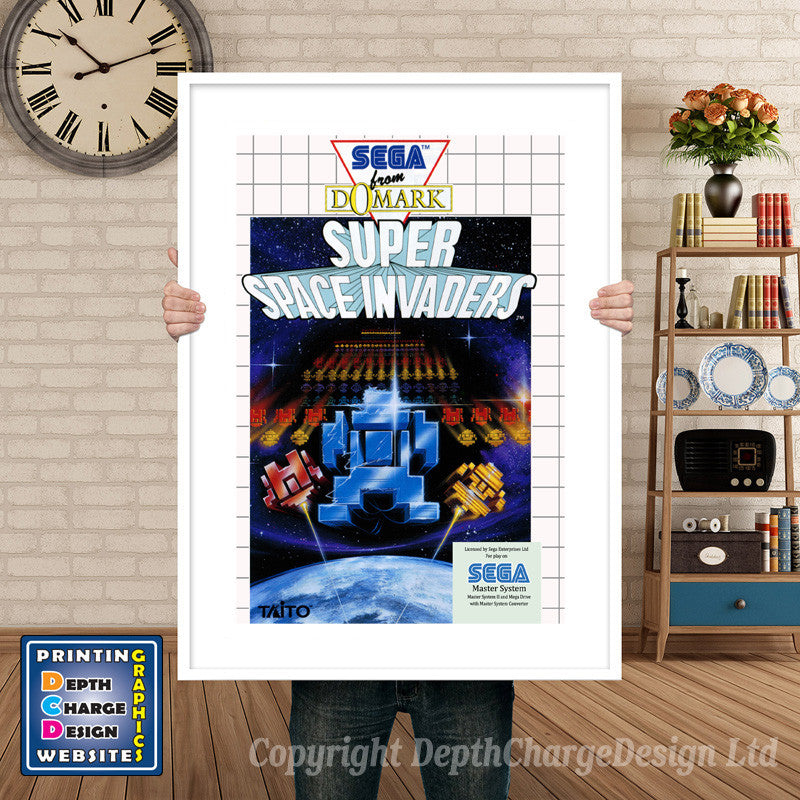 Super Space Invaders Inspired Retro Gaming Poster A4 A3 A2 Or A1