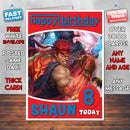 Personalised Super Street Fighter 1 Inspired Style Game Kids Inspired Birthday Card (SA)