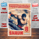 Personalised Super Street Fighter 2 Inspired Style Game Kids Inspired Birthday Card (SA)