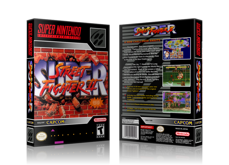 Super Street Fighter II Replacement Nintendo SNES Game Case Or Cover