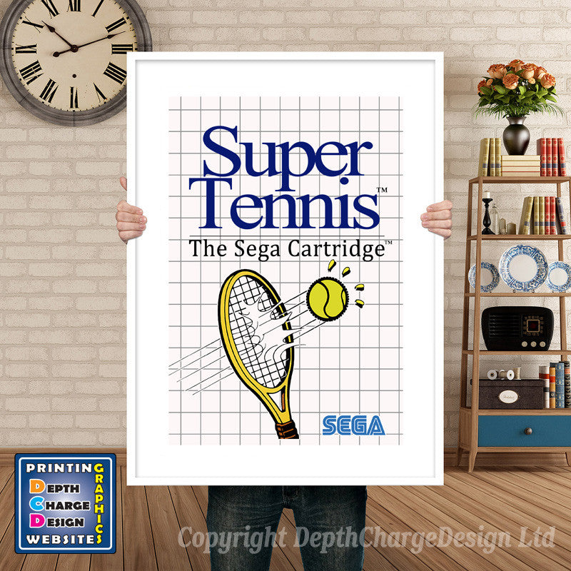 Super Tennis 2 Inspired Retro Gaming Poster A4 A3 A2 Or A1