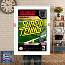Super Tennis Super Nintendo GAME INSPIRED THEME Retro Gaming Poster A4 A3 A2 Or A1