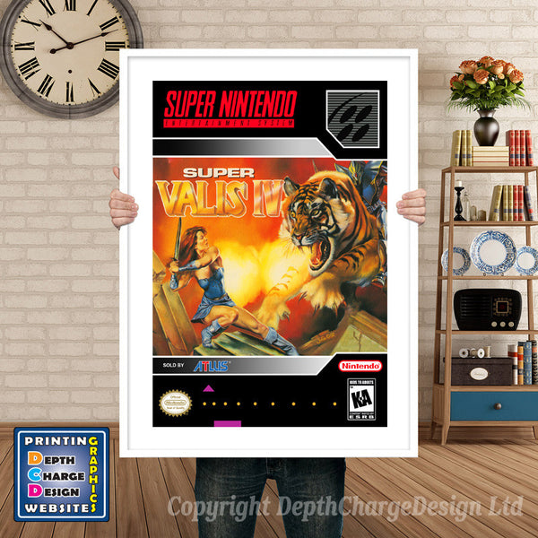 Super Valis IV Super Nintendo Game Inspired Theme Retro Gaming Poster