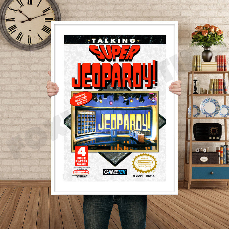 Super Jeopardy Retro GAME INSPIRED THEME Nintendo NES Gaming A4 A3 A2 Or A1 Poster Art 556