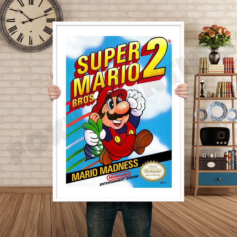 Super Mariobros2 Retro GAME INSPIRED THEME Nintendo NES Gaming A4 A3 A2 Or A1 Poster Art 560