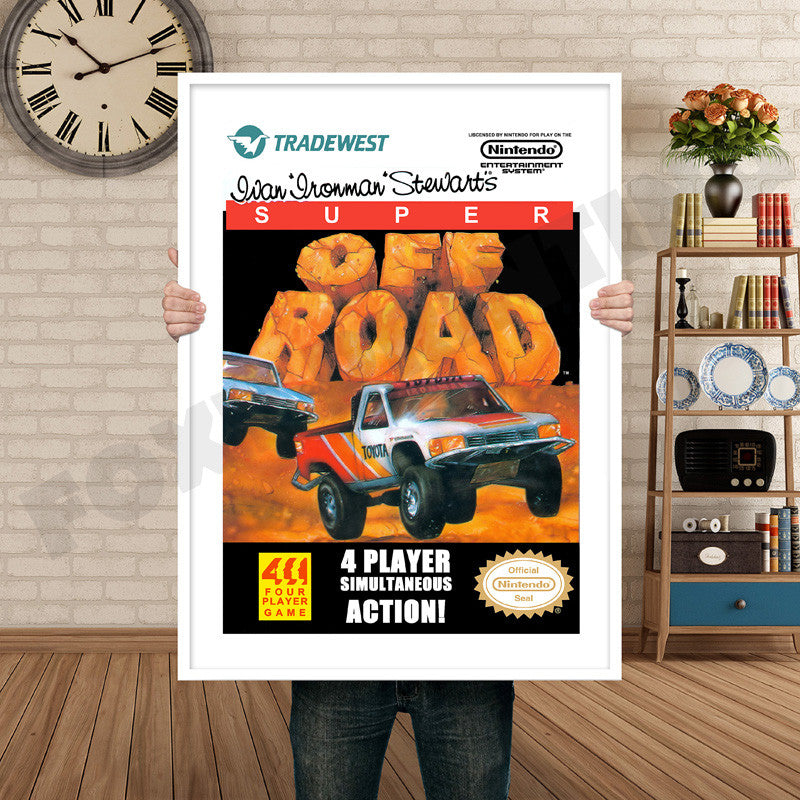 Super Off Road Retro GAME INSPIRED THEME Nintendo NES Gaming A4 A3 A2 Or A1 Poster Art 562