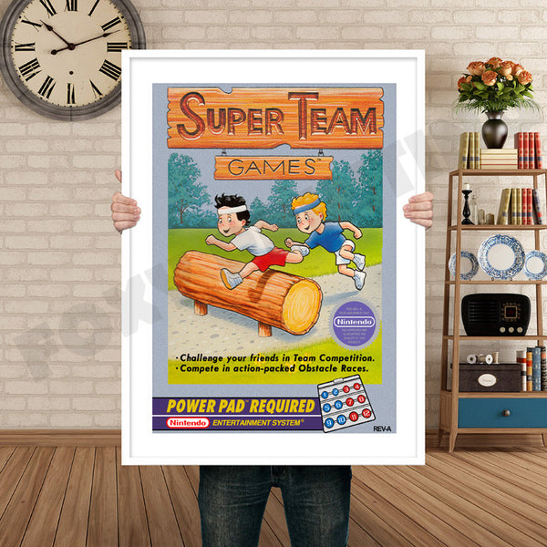 Super Team Games Retro Game Inspired Theme Nintendo NES Gaming