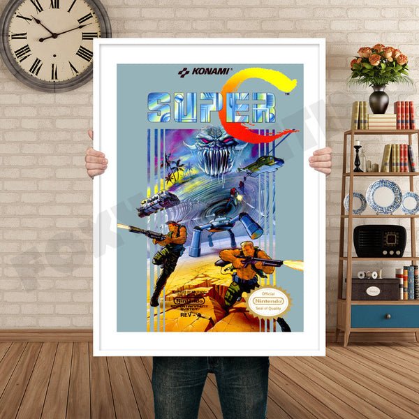 Superc Retro Game Inspired Theme Nintendo NES Gaming