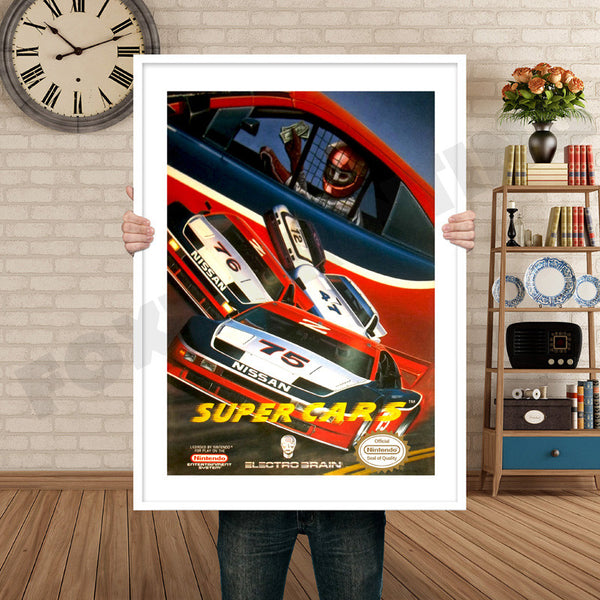 Supercars Retro Game Inspired Theme Nintendo NES Gaming