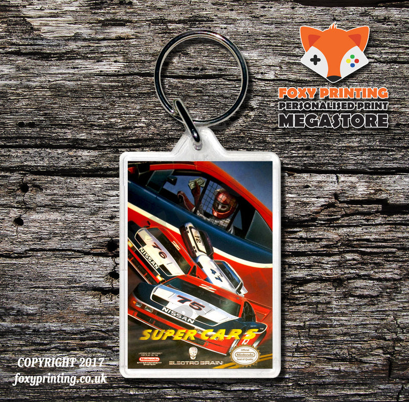 Superc Retro NES Game Cover Art Gaming Keyring