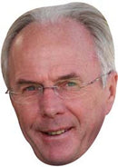 Sven Goran Erikson FOOTBALL 2018 Celebrity Face Mask Fancy Dress Cardboard Costume Mask