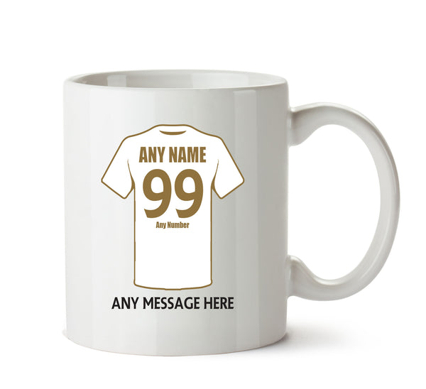 Swansea City Football Team Mug - Personalised Birthday Age and Name – printed mug product image 1