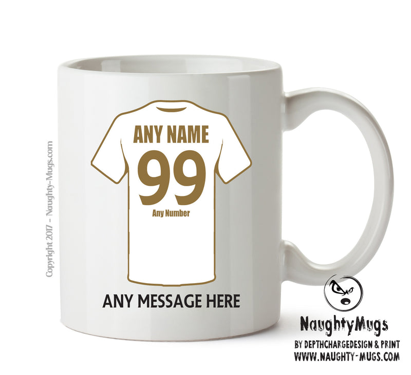 Swansea City Football Team Mug - Personalised Birthday Age and Name