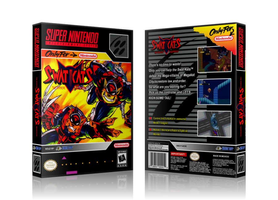 Swat Kats Replacement Nintendo SNES Game Case Or Cover – SNES Replacement Game case product image 1