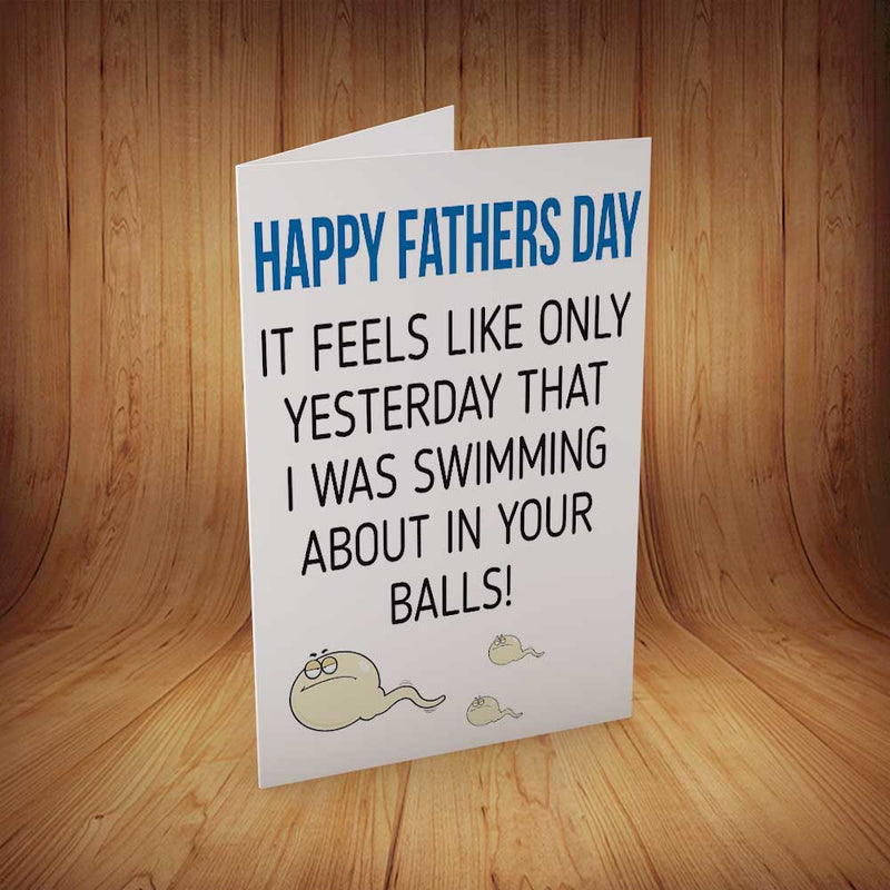 Swimming In Your Balls INSPIRED Adult Personalised Birthday Card Birthday Card