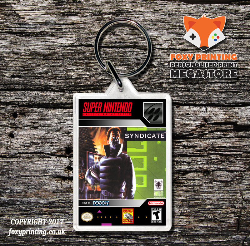 Syndicate Game Inspired Retro Gaming Keyring