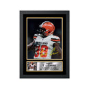 T. J. Carrie Limited Edition Football Signed Print - American Footballer