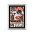 T. J. Carrie 2 Limited Edition Football Signed Print - American Footballer