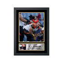 T. J. Johnson Limited Edition Football Signed Print - American Footballer