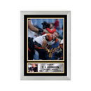 T. J. Johnson Limited Edition Football Signed Print - American Footballer