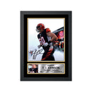T. J. Johnson 2 Limited Edition Football Signed Print - American Footballer