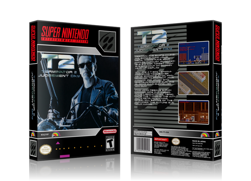 T2 Judgement Day Replacement Nintendo SNES Game Case Or Cover