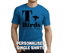 T Birds Black Custom Stag T-Shirt - Any Name - Party Tee