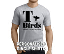 T Birds Black Custom Stag T-Shirt - Any Name - Party Tee
