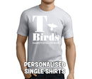 T Birds White Custom Stag T-Shirt - Any Name - Party Tee