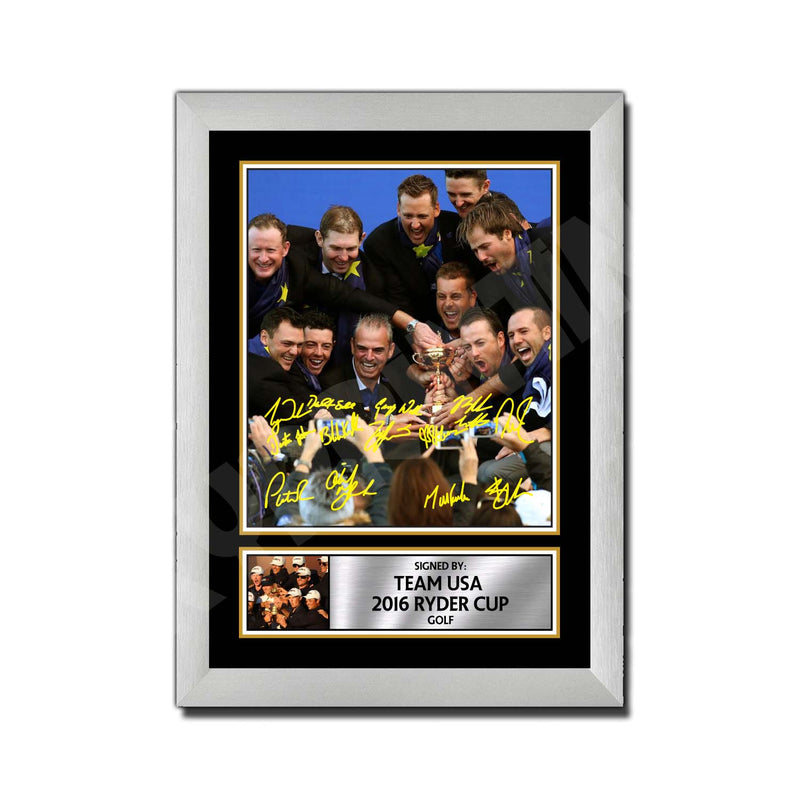 TEAM USA 2016 RYDER CUP Limited Edition Golfer Signed Print - Golf
