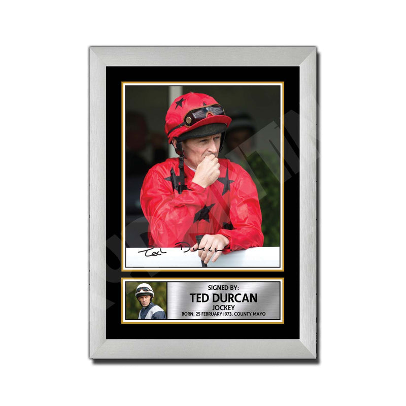 TED DURCAN Limited Edition Horse Racer Signed Print - Horse Racing