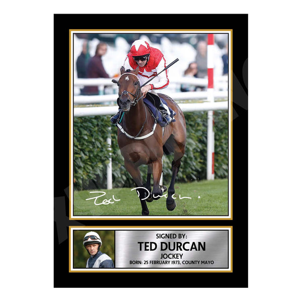 TED DURCAN 2 Horse Racer Printed Signature Print – Horse Racing