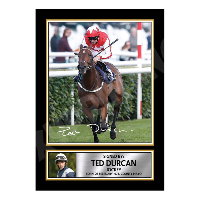 TED DURCAN 2 Limited Edition Horse Racer Signed Print - Horse Racing