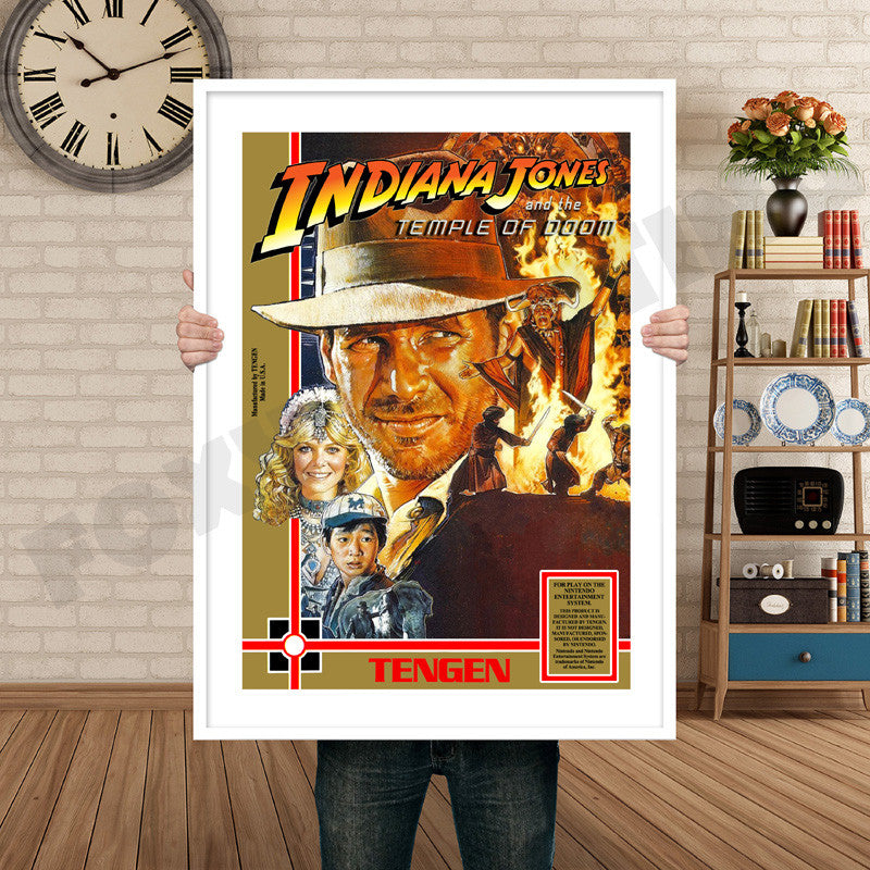 TENGEN Indiana Jones Temple Of Doom Retro GAME INSPIRED THEME Nintendo NES Gaming A4 A3 A2 Or A1 Poster Art 666
