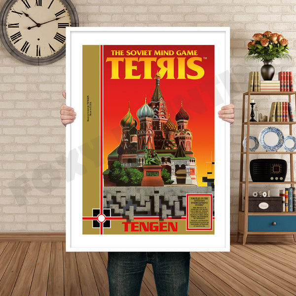 Tengen Tetris Retro Game Inspired Theme Nintendo NES Gaming