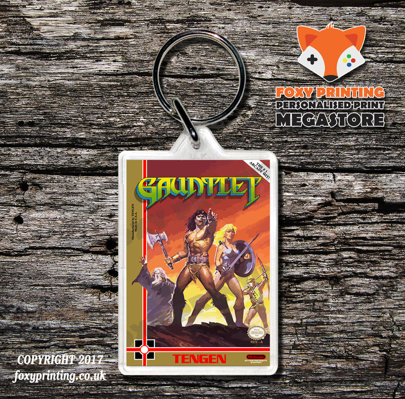 TENGEN Fantasy Zone Retro NES Game Cover Art Gaming Keyring
