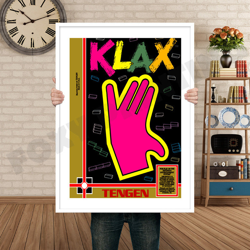 TENGEN Klax Retro GAME INSPIRED THEME Nintendo NES Gaming A4 A3 A2 Or A1 Poster Art 667
