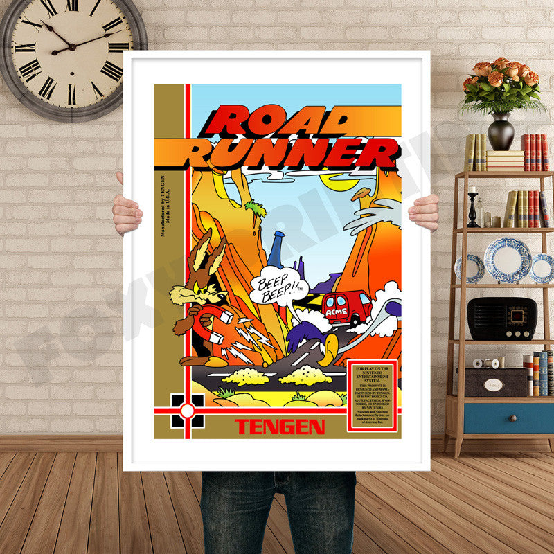 TENGEN Roadrunner Retro GAME INSPIRED THEME Nintendo NES Gaming A4 A3 A2 Or A1 Poster Art 672
