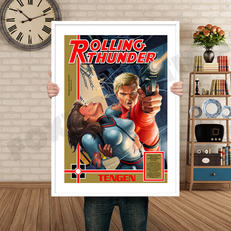 TENGEN Rolling Thunder Retro GAME INSPIRED THEME Nintendo NES Gaming A4 A3 A2 Or A1 Poster Art 673