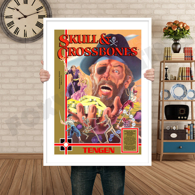 TENGEN Skull And Crossbones Retro GAME INSPIRED THEME Nintendo NES Gaming A4 A3 A2 Or A1 Poster Art 675