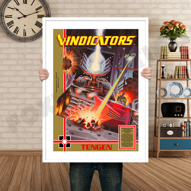 TENGEN Vindicators Retro GAME INSPIRED THEME Nintendo NES Gaming A4 A3 A2 Or A1 Poster Art 679