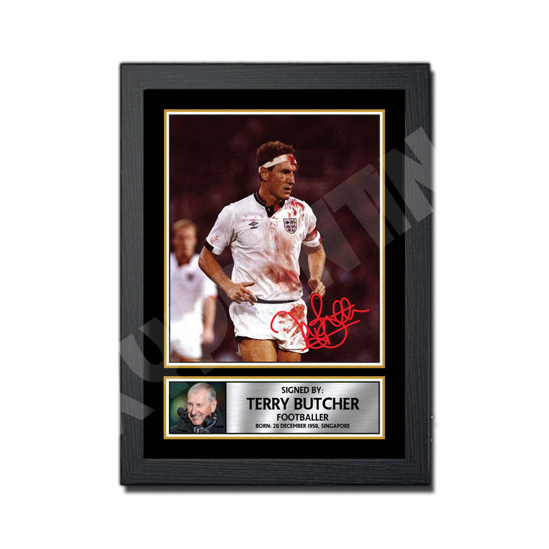 TERRY BUTCHER 2 Limited Edition Football Player Signed Print - Football