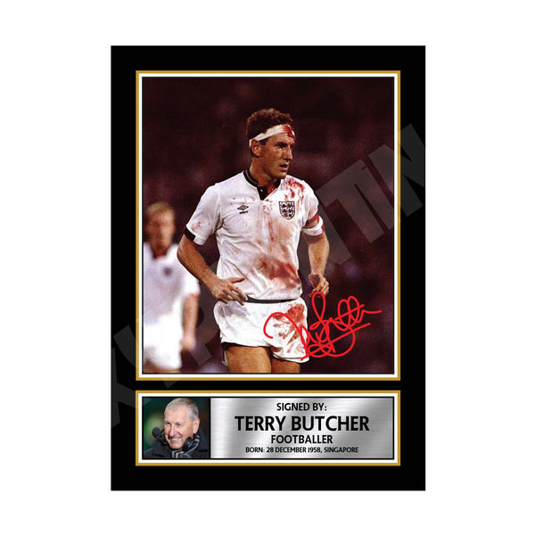 TERRY BUTCHER 2 Football Player Printed Signature Print